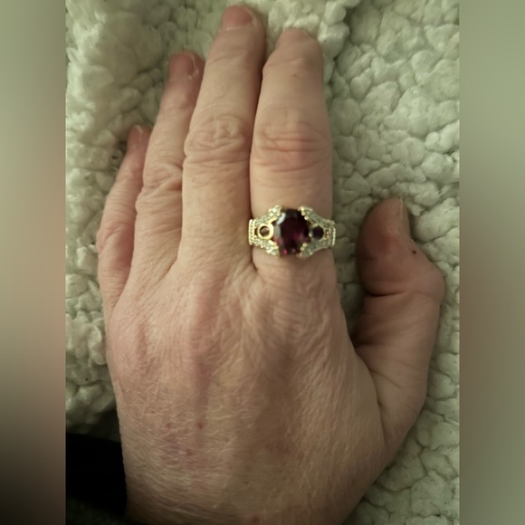 NEW 14K 4.3 gm SOLID GOLD Raspberry Rhodonite
Garnet White Diamond 3.2… - Picture 9 of 11